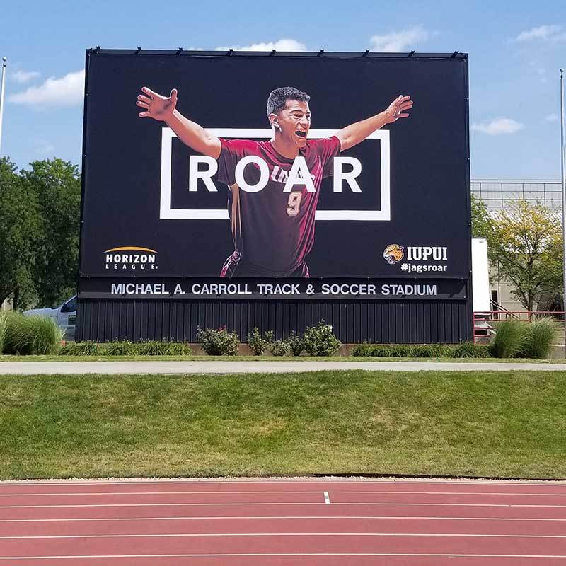 IUPUI Soccer sign